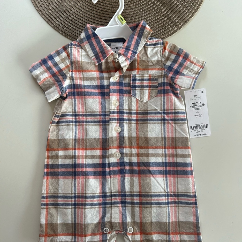 Carter's Plaid Baby Romper